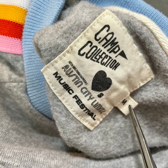 ACL Fest Camp Collection Crop Sweatshirt Rainbow Trim Size Medium - Picture 7 of 9